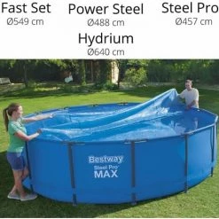Bâche Solaire Pour Piscine Hors-sol Bestway Ø462 Cm Ronde -BESTWAY Soldes Boutique 7266231 3