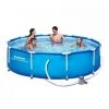 Kit Piscine Hors Sol Tubulaire BESTWAY - Steel Pro? - 305 X 76 Cm - Ronde (Livrée Avec Pompe De Filtration)