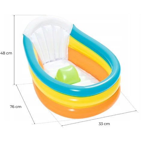 BESTWAY Baignoire Gonflable Pour Enfants Squeaky Clean 76x48x33 Cm Avec Thermomètre Et Appui Entre-jambes Anti-Glissement 6 BESTWAY Baignoire Gonflable Pour Enfants Squeaky Clean 76x48x33 Cm Avec Thermomètre Et Appui Entre-jambes Anti-Glissement – Image 4