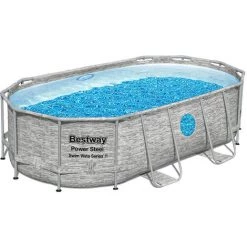 Piscine Hors Sol Bestway 56714 Avec Hublot Swim Vista Ovale 427x250x100 Cm -BESTWAY Soldes Boutique 9955106 3