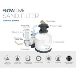 Pompe à Sable Filtre 58499 Flowclear Bestway De 8,327 L/h Pour Piscine -BESTWAY Soldes Boutique 9955110 4