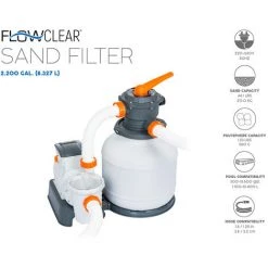 Pompe à Sable Filtre 58499 Flowclear Bestway De 8,327 L/h Pour Piscine -BESTWAY Soldes Boutique 9955110 5